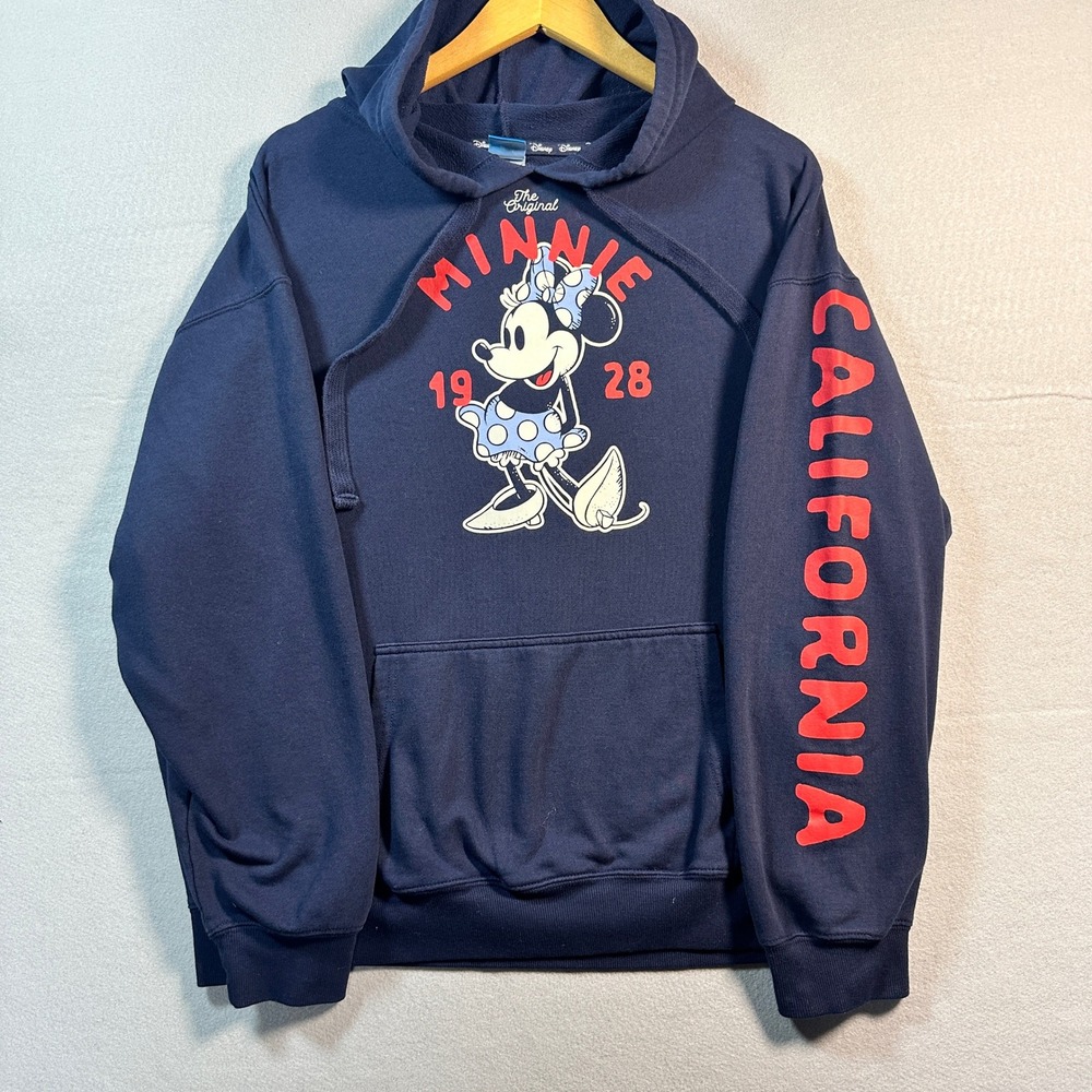 Disney Minnie Mouse California Hoodie Navy Blue Kids XL 16/18 Fits Adult Small